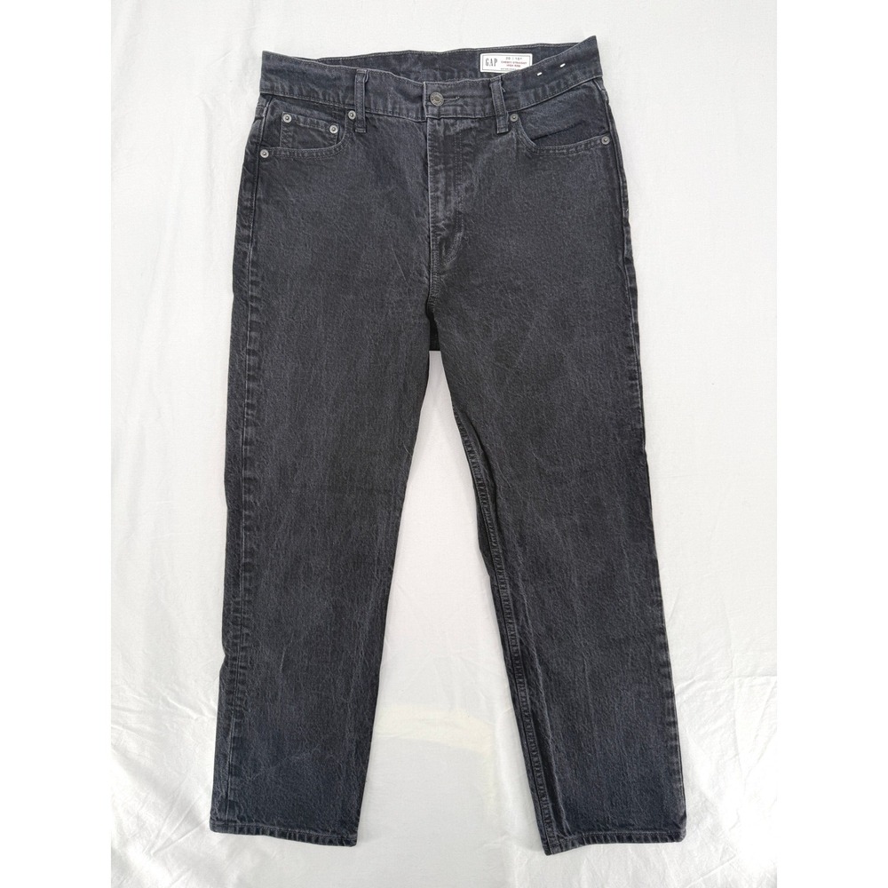 Gap Cheeky Straight High Rise Jeans Washed Black Denim Size 30/10 Regular